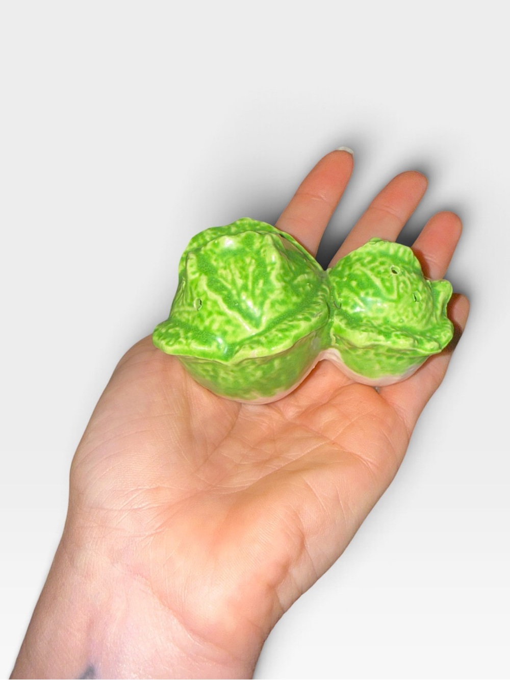 Vintage lettuce salt and pepper shakers